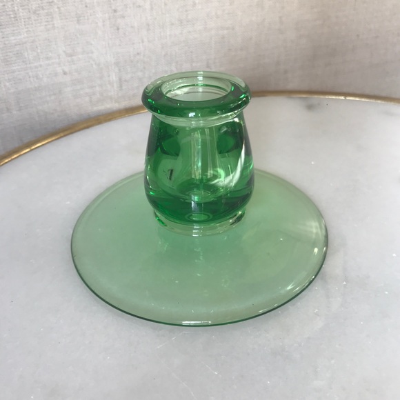 Antique Heisey ‘MOONGLEAM’ Glass Taper Candlestick Holder - Picture 1 of 14